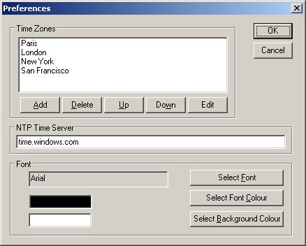 ntp time zone clock