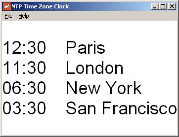 ntp time zone clock